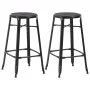 Taburetes de cocina 2 unidades de acero negro de vidaXL, Taburetes de cocina - Ref: Foro24-280077, Precio: 153,96 €, Descuent...