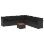 Set de sofás de jardín 10 pzas cojines ratán sintético negro de , Conjuntos de jardín - Ref: Foro24-3223689, Precio: 612,87 €...