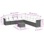 Set de sofás de jardín 10 pzas cojines ratán sintético negro de , Conjuntos de jardín - Ref: Foro24-3223689, Precio: 612,87 €...