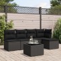 Set de sofás de jardín 6 piezas y cojines ratán sintético negro de , Conjuntos de jardín - Ref: Foro24-3249364, Precio: 338,3...