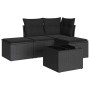 Set de muebles de jardín 5 pzas y cojines ratán sintético negro de , Conjuntos de jardín - Ref: Foro24-3249324, Precio: 296,0...