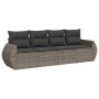 Set de sofás de jardín 4 pzas y cojines ratán sintético gris de , Conjuntos de jardín - Ref: Foro24-3253417, Precio: 279,66 €...