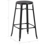Taburetes de cocina 2 unidades de acero negro de vidaXL, Taburetes de cocina - Ref: Foro24-280077, Precio: 159,37 €, Descuent...