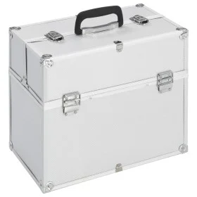 Estuche de maquillaje aluminio plateado 38x23x34 cm de vidaXL, Neceseres - Ref: Foro24-91832, Precio: 54,75 €, Descuento: %