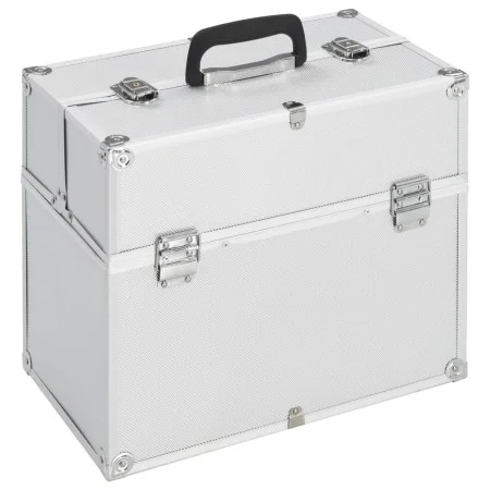 Estuche de maquillaje aluminio plateado 38x23x34 cm de vidaXL, Neceseres - Ref: Foro24-91832, Precio: 54,75 €, Descuento: %
