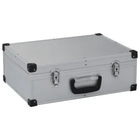 Silberner Aluminium-Werkzeugkoffer 46x33x16 cm von vidaXL, Werkzeugkästen - Ref: Foro24-91846, Preis: 72,43 €, Rabatt: %