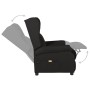 Sillón de masaje de tela negro de , Sillones de masaje eléctricos - Ref: Foro24-348518, Precio: 242,94 €, Descuento: %