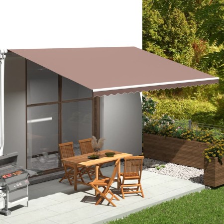 Tela de repuesto para toldo marrón 5x3,5 m de , Toldos - Ref: Foro24-311982, Precio: 105,19 €, Descuento: %