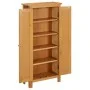 Armario de almacenaje de madera de roble maciza 50x22x110 cm de , Taquillas y armarios de almacenamiento - Ref: Foro24-329926...