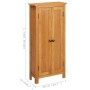Armario de almacenaje de madera de roble maciza 50x22x110 cm de , Taquillas y armarios de almacenamiento - Ref: Foro24-329926...