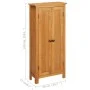 Armario de almacenaje de madera de roble maciza 50x22x110 cm de , Taquillas y armarios de almacenamiento - Ref: Foro24-329926...
