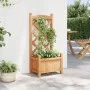 Jardinera con enrejado de madera maciza de abeto marrón de , Maceteros y jardineras - Ref: Foro24-365482, Precio: 51,86 €, De...