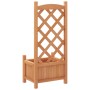 Jardinera con enrejado de madera maciza de abeto marrón de , Maceteros y jardineras - Ref: Foro24-365482, Precio: 60,27 €, De...