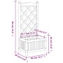 Jardinera con enrejado de madera maciza de abeto marrón de , Maceteros y jardineras - Ref: Foro24-365482, Precio: 60,27 €, De...