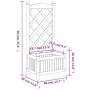 Jardinera con enrejado de madera maciza de abeto marrón de , Maceteros y jardineras - Ref: Foro24-365482, Precio: 51,86 €, De...