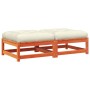Reposapiés jardín cojines 2 uds madera maciza pino marrón cera de , Sofás modulares de exterior - Ref: Foro24-838106, Precio:...