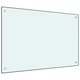 Protección salpicaduras cocina vidrio templado blanco 90x60 cm de vidaXL, Herramientas y utensilios de cocina - Ref: Foro24-2...