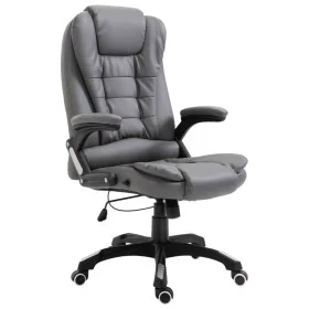 Silla de oficina de cuero sintético gris antracita de vidaXL, Sillas de oficina - Ref: Foro24-20233, Precio: 219,20 €, Descue...