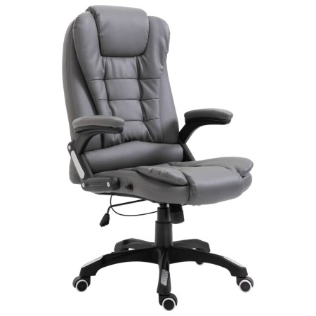 Silla de oficina de cuero sintético gris antracita de vidaXL, Sillas de oficina - Ref: Foro24-20233, Precio: 223,57 €, Descue...