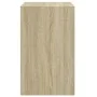 Zapatero de madera de ingeniería roble Sonoma 60x42x69 cm de , Zapateros y organizadores de calzado - Ref: Foro24-839982, Pre...