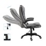 Silla de oficina de cuero sintético gris antracita de vidaXL, Sillas de oficina - Ref: Foro24-20233, Precio: 223,57 €, Descue...