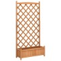 Jardinera con enrejado de madera maciza de abeto marrón de , Maceteros y jardineras - Ref: Foro24-365491, Precio: 156,02 €, D...