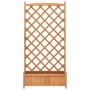 Jardinera con enrejado de madera maciza de abeto marrón de , Maceteros y jardineras - Ref: Foro24-365491, Precio: 156,02 €, D...