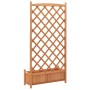 Jardinera con enrejado de madera maciza de abeto marrón de , Maceteros y jardineras - Ref: Foro24-365491, Precio: 156,02 €, D...