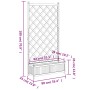 Jardinera con enrejado de madera maciza de abeto marrón de , Maceteros y jardineras - Ref: Foro24-365491, Precio: 156,02 €, D...
