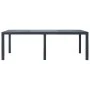 Mesa de jardín de plástico aspecto ratán gris 220x90x72 cm de vidaXL, Mesas de jardín - Ref: Foro24-45608, Precio: 179,56 €, ...