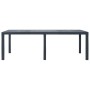 Mesa de jardín de plástico aspecto ratán gris 220x90x72 cm de vidaXL, Mesas de jardín - Ref: Foro24-45608, Precio: 189,56 €, ...