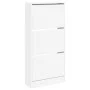 Zapatero de madera de ingeniería blanco 60x21x125,5 cm de , Zapateros y organizadores de calzado - Ref: Foro24-839896, Precio...