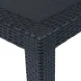 Mesa de jardín de plástico aspecto ratán gris 220x90x72 cm de vidaXL, Mesas de jardín - Ref: Foro24-45608, Precio: 179,56 €, ...