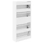 Zapatero de madera de ingeniería blanco 60x21x125,5 cm de , Zapateros y organizadores de calzado - Ref: Foro24-839896, Precio...