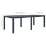 Mesa de jardín de plástico aspecto ratán gris 220x90x72 cm de vidaXL, Mesas de jardín - Ref: Foro24-45608, Precio: 179,56 €, ...