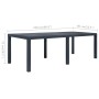 Mesa de jardín de plástico aspecto ratán gris 220x90x72 cm de vidaXL, Mesas de jardín - Ref: Foro24-45608, Precio: 189,56 €, ...