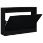 Zapatero de madera de ingeniería negro 80x21x57 cm de , Zapateros y organizadores de calzado - Ref: Foro24-839911, Precio: 71...