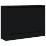 Zapatero de madera de ingeniería negro 80x21x57 cm de , Zapateros y organizadores de calzado - Ref: Foro24-839911, Precio: 71...