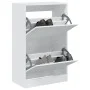 Zapatero de madera de ingeniería blanco 60x34x96,5 cm de , Zapateros y organizadores de calzado - Ref: Foro24-839945, Precio:...