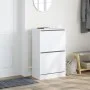 Zapatero de madera de ingeniería blanco 60x34x96,5 cm de , Zapateros y organizadores de calzado - Ref: Foro24-839945, Precio:...