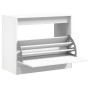 Zapatero de madera de ingeniería blanco 80x42x69 cm de , Zapateros y organizadores de calzado - Ref: Foro24-840001, Precio: 5...