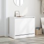 Zapatero de madera de ingeniería blanco 80x42x69 cm de , Zapateros y organizadores de calzado - Ref: Foro24-840001, Precio: 5...