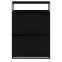 Zapatero de madera de ingeniería negro 75x34x112 cm de , Zapateros y organizadores de calzado - Ref: Foro24-840034, Precio: 1...