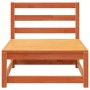 Sofá jardín sin reposabrazos con reposapiés madera pino marrón de , Sofás modulares de exterior - Ref: Foro24-837967, Precio:...