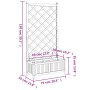 Jardinera con enrejado de madera maciza de abeto marrón de , Maceteros y jardineras - Ref: Foro24-365488, Precio: 91,20 €, De...