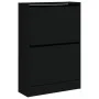 Zapatero de madera de ingeniería negro 60x21x87,5 cm de , Zapateros y organizadores de calzado - Ref: Foro24-839890, Precio: ...