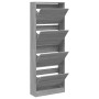 Zapatero de madera de ingeniería gris Sonoma 60x21x163,5 cm de , Zapateros y organizadores de calzado - Ref: Foro24-839908, P...