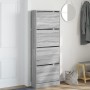 Zapatero de madera de ingeniería gris Sonoma 60x21x163,5 cm de , Zapateros y organizadores de calzado - Ref: Foro24-839908, P...