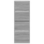 Zapatero de madera de ingeniería gris Sonoma 60x21x163,5 cm de , Zapateros y organizadores de calzado - Ref: Foro24-839908, P...