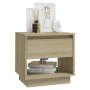 Mesitas de noche 2 uds contrachapada roble Sonoma 45x34x44 cm de vidaXL, Mesitas de noche - Ref: Foro24-809519, Precio: 71,77...